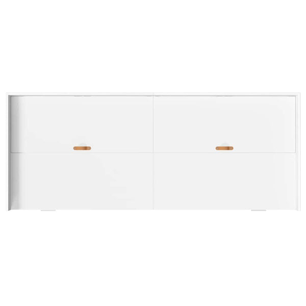 Bettrahmen Weiß 90x200 cm mit Kopfteil