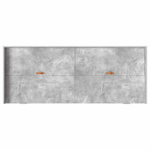 Bettrahmen mit Kopfteil Grau 80x200 cm