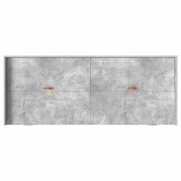 Bettrahmen mit Kopfteil Grau 80x200 cm