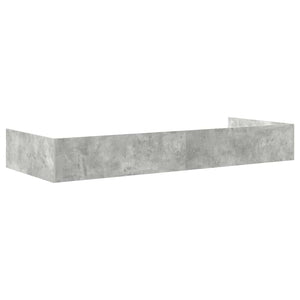Bettrahmen mit Kopfteil Beton Grau 75x190 cm