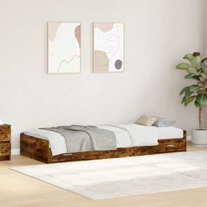 Bettrahmen Geräucherte Eiche 75x190 cm