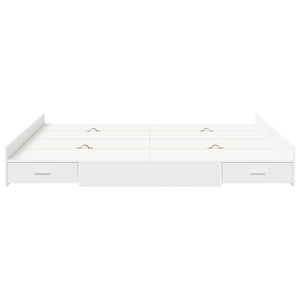 Bettgestell mit Stauraum Weiß 200x200 cm