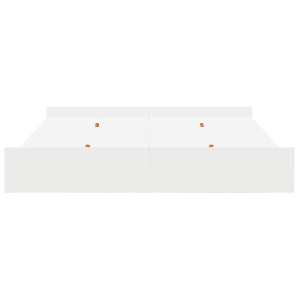 Bettgestell mit Stauraum Weiß 200x200 cm
