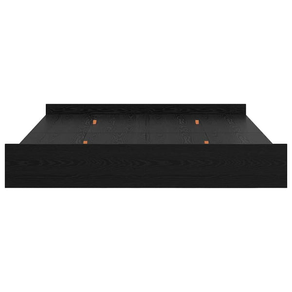 Aufbewahrungsbettgestell 200x200 cm, Schwarz Eiche