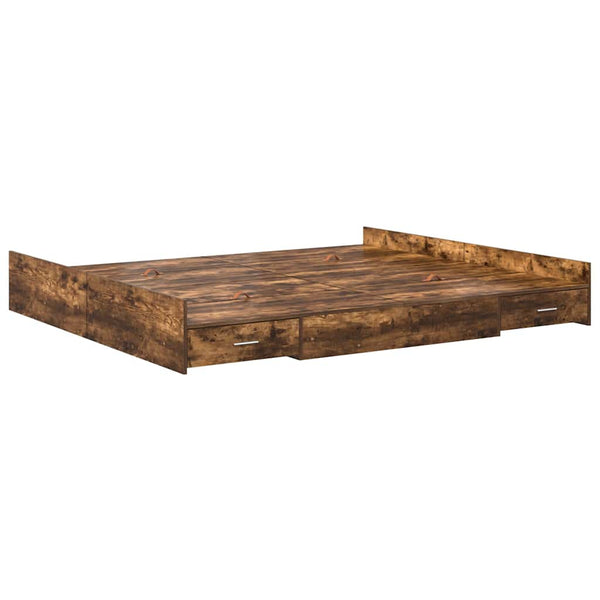 Aufbewahrungsbett 200x200 cm Geräucherte Eiche