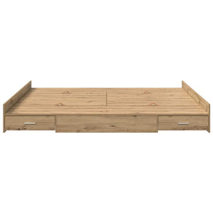 Aufbewahrungsbettgestell Eiche 200x200 cm