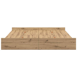 Aufbewahrungsbettgestell Eiche 200x200 cm