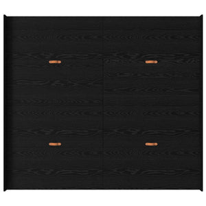 Aufbewahrungsbettgestell 180x200 cm Schwarz Eiche