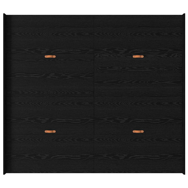 Aufbewahrungsbettgestell 180x200 cm Schwarz Eiche