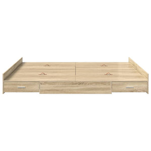 Bettgestell mit Stauraum Sonoma-Eiche 180x200
