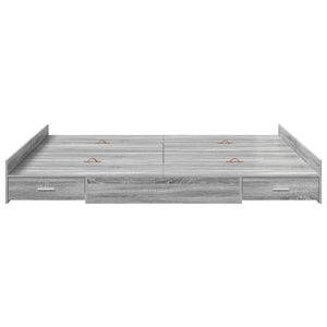 Aufbewahrungsbett 180x200 cm Grau