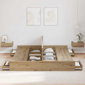 Aufbewahrungsbett 180x200 cm Artisan Eiche