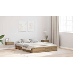 Aufbewahrungsbettgestell Eiche 160x200 cm