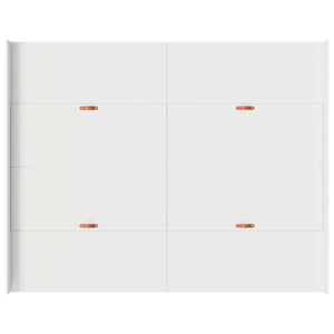Bettgestell mit Stauraum Weiß 140x200 cm
