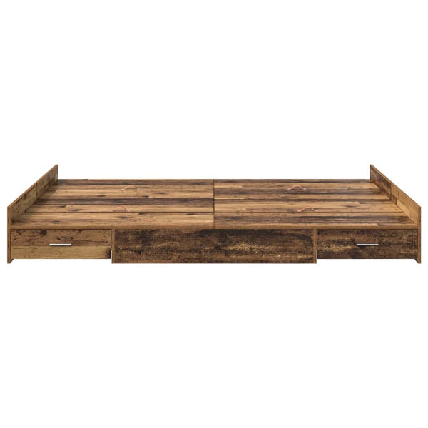Bettgestell Altholz 140x200 cm mit Stauraum