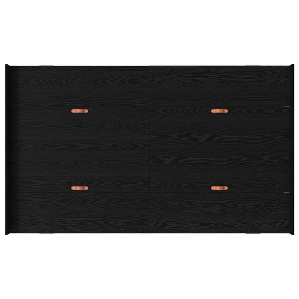 Bettgestell mit Stauraum 120x200 cm Schwarz Eiche