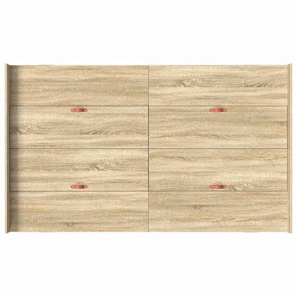 Aufbewahrungsbett 120x200 cm Sonoma Eiche