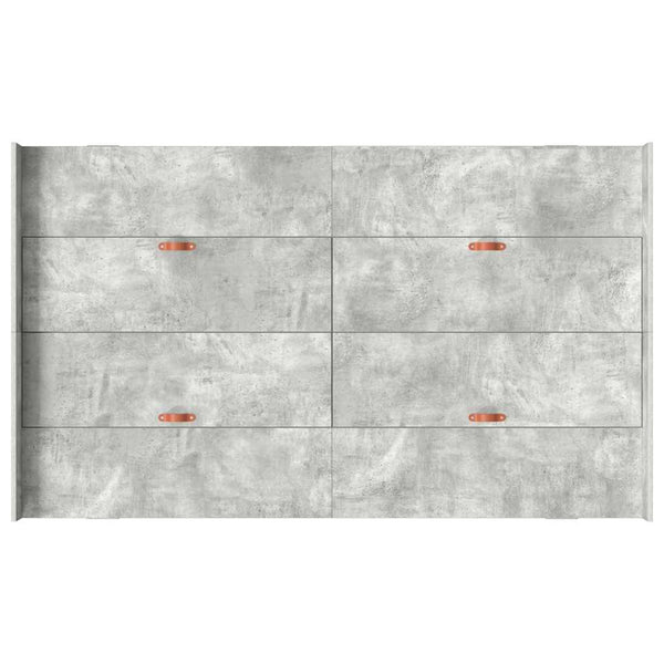 Aufbewahrungsbett 120x200 cm Beton Grau