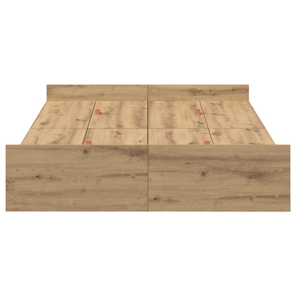 Aufbewahrungsbettgestell 120x200 cm Artisan-Eiche
