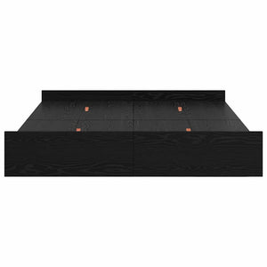 Bettgestell mit Stauraum 140x190 cm Eiche Schwarz
