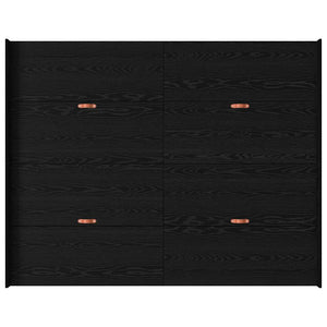 Bettgestell mit Stauraum 140x190 cm Eiche Schwarz