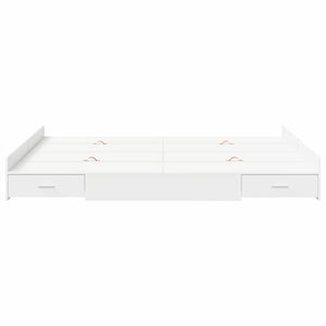 Bettgestell mit Stauraum Weiß 135x190 cm