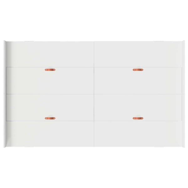 Bettgestell mit Stauraum Weiß 120x190 cm