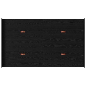 Bettgestell mit Stauraum 120x190 cm Schwarz Eiche