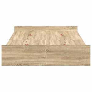 Bettgestell Sonoma-Eiche 120x190 cm mit Stauraum
