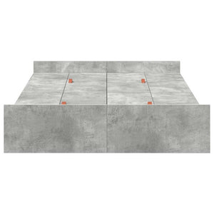 Bettgestell mit Stauraum 120x190 cm Betongrau