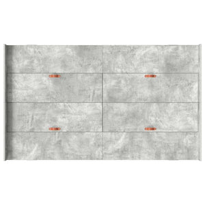 Bettgestell mit Stauraum 120x190 cm Betongrau