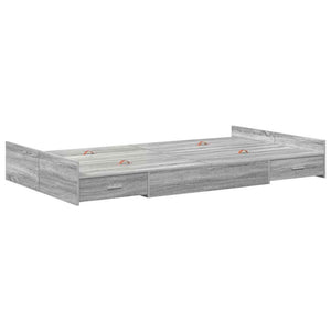 Bettgestell mit Stauraum Grau 120x190 cm