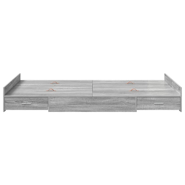 Bettgestell mit Stauraum Grau 120x190 cm