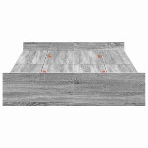 Bettgestell mit Stauraum Grau 120x190 cm
