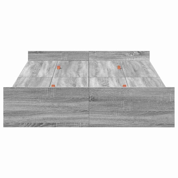 Bettgestell mit Stauraum Grau 120x190 cm