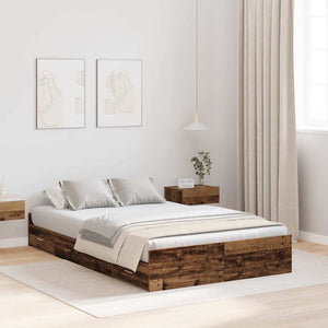 Aufbewahrungsbettgestell Altholz 120x190 cm