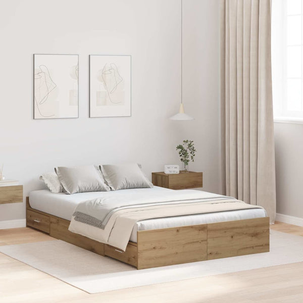 Aufbewahrungsbett 120x190 cm Artisan Eiche