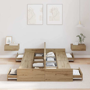 Aufbewahrungsbett 120x190 cm Artisan Eiche