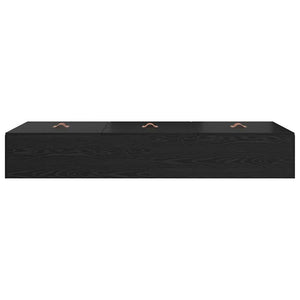 Aufbewahrungsbettgestell 80x200 cm, Schwarz Eiche