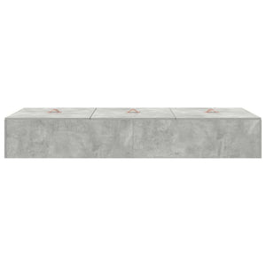 vidaXL Storage Bed Frame Concrete Grey 80 x 200 cm Engineered Wood