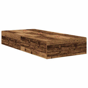 Stauraumbett Altholz 80x200 cm