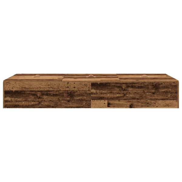 Stauraumbett Altholz 80x200 cm