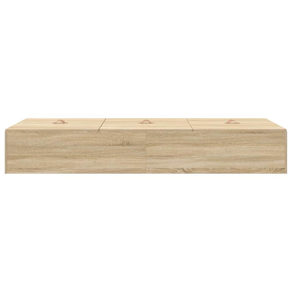 Aufbewahrungsbettgestell Sonoma-Eiche 90x200 cm