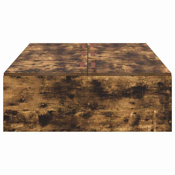 Bettgestell mit Stauraum 90x200 cm Geräucherte Eiche