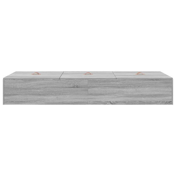 Bettgestell mit Stauraum Grau 90x200 cm