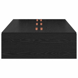Bettgestell mit Stauraum 100x200 cm Eiche Schwarz