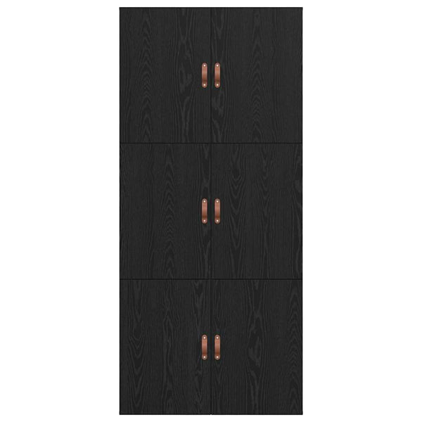Bettgestell mit Stauraum 100x200 cm Eiche Schwarz