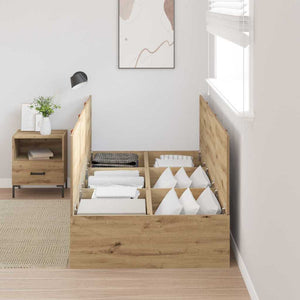Bettgestell mit Stauraum Artisan-Eiche 100x200 cm