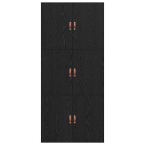 Aufbewahrungsbettgestell 90x190 cm Schwarz Eiche