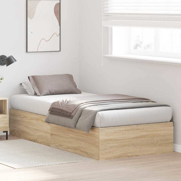 Bettgestell mit Stauraum Sonoma Eiche 90x190 cm